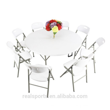 Table pliante portative en plastique blanche de Niceway Table pliante-In-Half Table 12 Seater Out Furniture